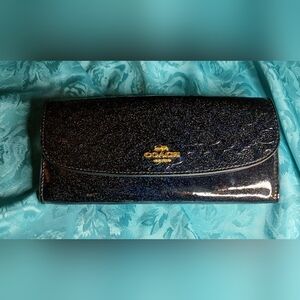 Black sparkle Coach wallet